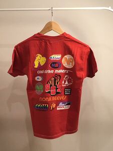 Hanes BEEFY-T 半袖Tシャツ Lサイズ レッド MADE IN USA ヘインズ アメリカ製 FM802 COZY NITE 2001 バックプリント