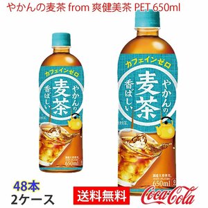即決 やかんの麦茶 from 爽健美茶 PET 650ml 2ケース 48本 (ccw-4902102141222-2f)