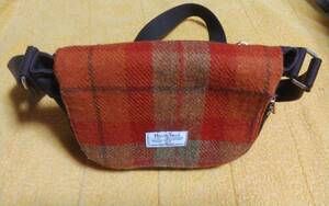 HARRIS　Tweed　　ハリスツイード　ショルダーバッグ　オレンジ　　中古品　　　★★★