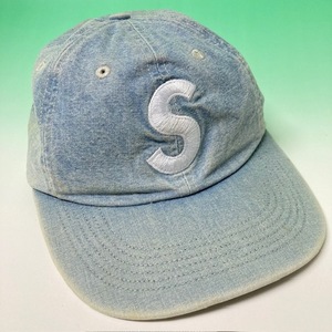 【シュプリーム/Supreme】17SS Washed Chambray Sロゴ 6-Panelキャップ