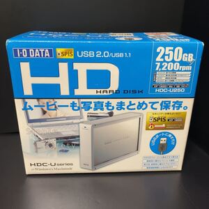 【外付けHDD】【I-O DATA】【HDC-U250】250GB 7,200rpm USB2.0対応【新品未開封】