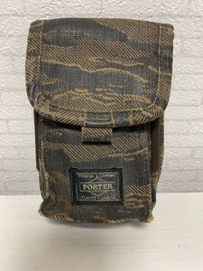 【中古】 PORTER / GREEN EYE POUCH　ポーター　グリーンアイ　ポーチ　カーキ