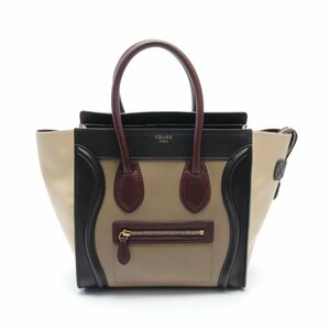 セリーヌ ラゲージ マイクロショッパー ブランドオフ CELINE レザー トートバッグ レザー 中古 レディース