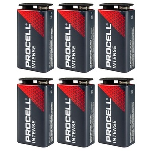 ★DURACELL PROCELL INTENSE 角型 9V アルカリ乾電池 006P x6個 ★新品/メール便