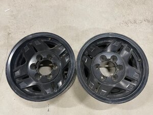 中古 トヨタ 純正 ホイール 15 インチ 2本 セット 6 穴 7JJ オフセット -20 139.7 ランドクルーザー ランクル プラド 78 ワイド (TH4444）