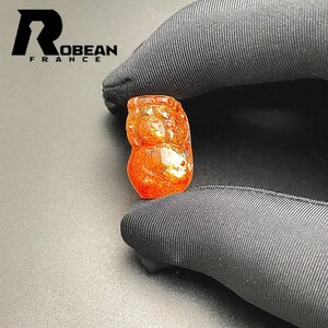 絶賛 EU製 定価6万円★ROBEAN・サンストーン★パワーストーン ブレスレット アクセサリー 貔貅 日長石 太陽石 19.9*12.5*7.4mm 1001C040