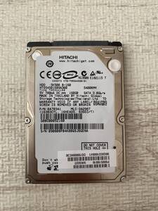 【状態:正常】HDD HITACHI HTS545016B9A300 160GB 2.5インチ 厚さ9mm