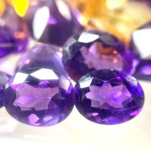 1円〜!!大量!!［天然アメジスト・シトリンおまとめ1000ct］d 約200g 裸石 宝石 amethyst citrine 紫水晶 黄水晶 w3/2