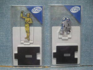 ☆未使用品 非売品 明治 LG21 x STARWARS スターウォーズ アクリルスタンド R2-D2・C-3PO 2個セット ☆