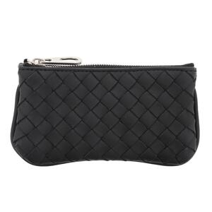 【美品】 BOTTEGA VENETA （ボッテガヴェネタ） イントレチャート コインケース 財布 小銭入れ Black [ROR]