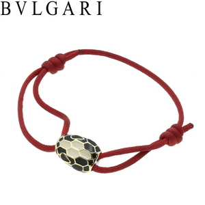 BVLGARI ブルガリ ファブリック製 セルペンティ フォーエバー ブレスレット ルビーレッド