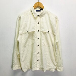 (^w^)b Patagonia パタゴニア 82020 F00 ロングスリーブ 長袖 シャツ ジャケット 羽織 トップス W ポケット シンプル アイボリー M 9135iE