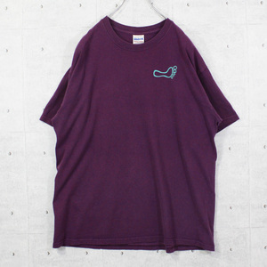 L【M-L相当】 / 古着 Tシャツ 半袖 GILDAN プリント 足跡 フット トップス SPO-2209007 1000