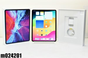 白ロム SIMフリー au SIM解 Apple iPad Pro 12.9inch(第4世代) Wi-Fi+Cellular 128GB OS17.5.1 シルバー MY3D2J/A 初期化済 【m024201】