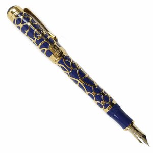 極美品●MONTBLANC モンブラン パトロンシリーズ1995 プリンス・リージェント SV925 ペン先18K 3542/4810 Mニブ 万年筆 ゴールド ブルー