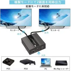 4K 60Hz対応 HDMI 1入力2出力