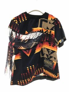 SACAI 19SS ペンドルトン Tシャツ ネイビー サイズ 1 新品　定価64900円　サカイ Pendleton 19-04238 カットソー Ｔシャツ ネイティブ