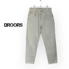 【90s】【米国製】DROORS  ブリーチドワイドテーパードデニムパンツ