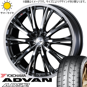 205/40R17 サマータイヤホイールセット キューブ etc (YOKOHAMA ADVAN A052 & LEONIS RT 4穴 100)