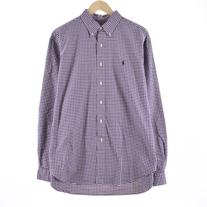 古着 ラルフローレン Ralph Lauren CLASSIC FIT クラシックフィット 長袖 ボタンダウンチェックシャツ メンズXL /eaa347715