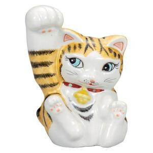 九谷焼！ ☆金彩・招き猫４．５号☆ K8-1475 新品 商売繁盛 縁起物 千客万来 開運 置物 招き猫 ギフト