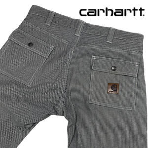 carhartt カーハート ブッシュパンツ W32 (約82cm) 千鳥格子 ペインターパンツ コットンパンツ メンズ 