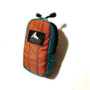 未使用/GREGORY/QUICK PADDED CASE M/銀文字/旧ロゴ/旧タグ/Orange×Green/0.57L/グレゴリー/クイックパデッドケースM/ポーチ