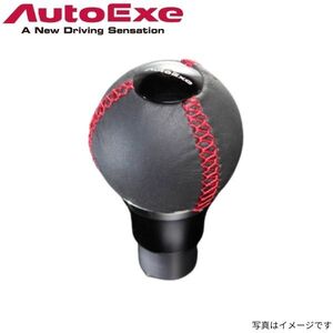 オートエグゼ シフトノブ アテンザ GH系 マツダ レッドステッチ 本革 球形状 AutoExe A1342-03