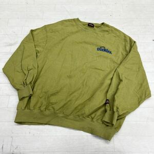 1537◎ Dickies ディッキーズ トップス スウェット トレーナー 裏パイル 長袖 ロゴ プリント カジュアル ライトカーキ メンズL