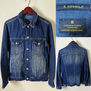 【国内正規品 ジョイックスコーポレーションタグ】R.NEWBOLD アールニューボールド コットン100％ インディゴ デニムジャケット Gジャン L