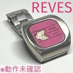 動作未確認 REVES 腕時計 ジャンピングアワー ピンク リーブス クォーツ