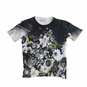 PRADA プラダ フラワー プリント Tシャツ カットソー トップス 半袖 ホワイト サイズS 35462 1AC3 レディース