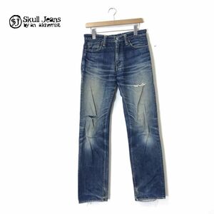 R238-N◆ SKUL JEANS スカルジーンズ デニムパンツ ジッパーフライ ボトムス 5507XX ◆ size31 インディゴ コットン100