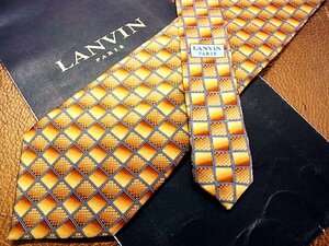 ★良品★3R04314【LANVIN】ランバン「格子 柄」ネクタイ