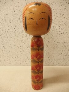 1140219s【遠刈田系 佐藤守正 こけし/伝統工芸】遠刈田温泉 木工芸品 民芸 置物 中古品/高さ47.5cm