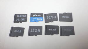 新入荷　TOSHIBA　Micronなど　microSDHCメモリーカード　32GB　8枚セット　中古動作品③