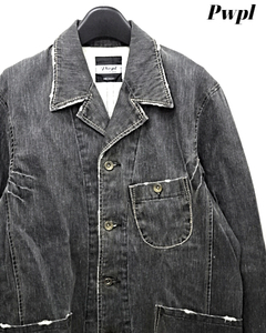 M【PWPL Power to the people Denim Coveralls パワートゥーザピープル デニムカバーオール ジャケット オールド ワーク アメカジ メンズ】