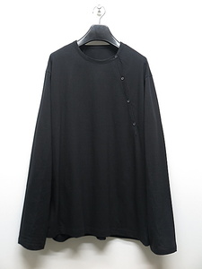 SALE30%OFF/Ground Y・グラウンドワイ/30/- FINE PLAIN STITCH FRONT BACK BINDER T/BLACK・3