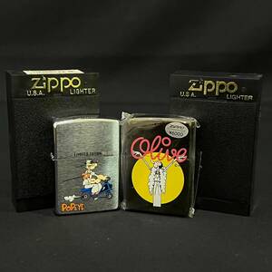 BEg132R 60 限定品含む 未使用 Zippo 2点 まとめ LIMITED EDITION No.0926 ポパイ バイク KFS オリーブ アニメ レトロ USA POPEYE Olive