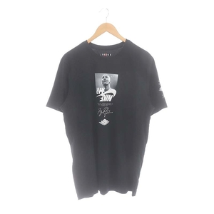 ナイキ NIKE JORDAN ジョーダン ザ・マン Tシャツ カットソー 半袖 コットン L 黒 ブラック 白 ホワイト BQ5554-010 /YQ ■GY03 メンズ