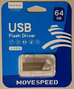 4457 新品 USBメモリ 64GB USB2.0 USB Flash Driver MOVESPEED スリム Mac/Win