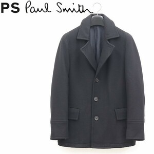◆PS Paul Smith ポールスミス ウール Pコート 黒 ブラック M