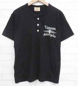 7T4708【クリックポスト対応】VANSON 半袖ヘンリーネックTシャツ バンソン