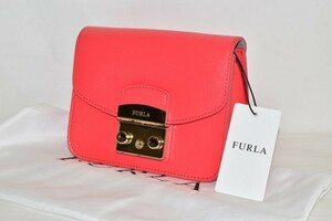 未使用品★FURLA フルラ メトロポリス ミニバッグ チェーンショルダーバッグ PINKY FLUO ピンク