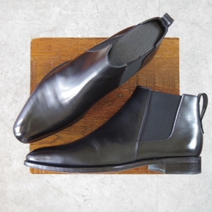 ★極上★Soffice&Solid/ソフィス&ソリッド SIZE 8【定価￥64,900-★サイドゴアブーツ/S710】カーフ/黒/トレーディングポスト取扱★l729-7