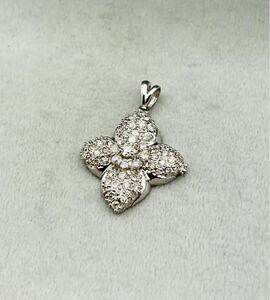 1ct! pt900 プラチナ 天然ダイヤモンド ペンダントトップ ネックレストップ チャーム アクセサリー サイズ約22×21mm 重量約4.76g