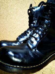 【Dr.MARTENS】ドクターマーチン 英国製 ホワイト社 スチールトゥ 10ホールブーツ UK7 (26cm ) 10EYE STEEL TOE BOOTS BLACK 入手困難