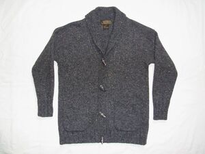 ☆ 80s90s ビンテージ Eddie Bauer エディーバウアー トグルボタン ネップ入り ショールカラー カーディガン sizeS チャコール ☆USA古着 