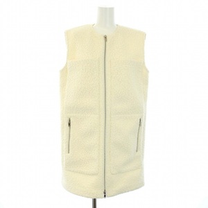 セオリー Theory 21AW DAWSON FAUX ZIP UP VEST F ベスト ジレ ジップアップ S 白 アイボリー 01-1409001-150-902 /TK レディース