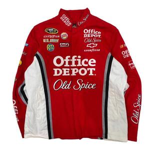 【L】USA 古着 CHASE チェイス OFFICE DEPOT レーシングジャケット 刺繍 NASCAR シボレー レッド